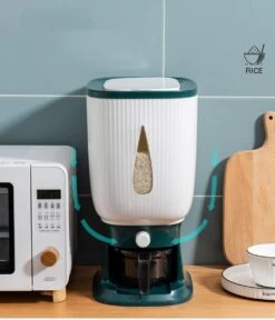 Deluqse Rijst Dispenser - Rijst Container - Grijs - Voedsel Dispenser - Rijst Opbergdoos - Rijst Bewaren - Rijst Opberg Container -Huishoudelijke Artikelen Winkel 1028x1200 1