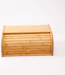 Merkloos Decopatent® Broodtrommel Met Rolluik - Bamboe Houten Brooddoos Met Schuifdeksel - Broodtrommel - Brood Bewaren En Vers Houden -Huishoudelijke Artikelen Winkel 1041x1200