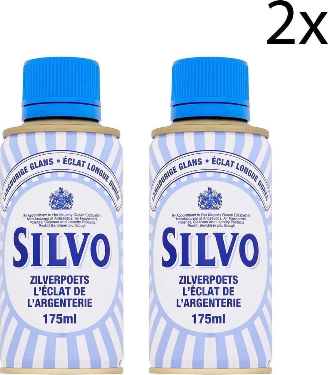 Silvo Zilverpoets - Poetsmiddel -Zilverglans - 2x 175 ML - Voordeelverpakking 5 Silvo Zilverpoets - Poetsmiddel -Zilverglans - 2x 175 ML - Voordeelverpakking - Afbeelding 3