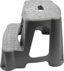 Grijs Kinderkrukje/opstapje Met 2 Treden 35 Cm - Keuken/badkamer Krukjes/opstapjes Voor Kinderen -Huishoudelijke Artikelen Winkel 1081x1200