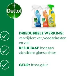 Dettol - 1,5L Allesreiniger Spray Power & Fresh - Badkamer 1x500 Ml Keuken 1x500ml Citrus 1x500ml - Voordeelverpakking -Huishoudelijke Artikelen Winkel 1125x1200