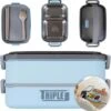 Triple J® Lunchbox - Broodtrommel - Lucht- & Lekvrij - Incl. Bestek - Magnetron & Vaatwasser Bestendig -Huishoudelijke Artikelen Winkel 1171x1200 5