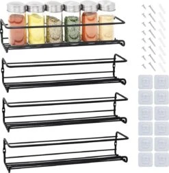 Merkloos Friendly Kitchen - Zwart Ophangbaar Kruidenrek - Modern Strak Kruidenrekje - Staal -Huishoudelijke Artikelen Winkel 1178x1200 5