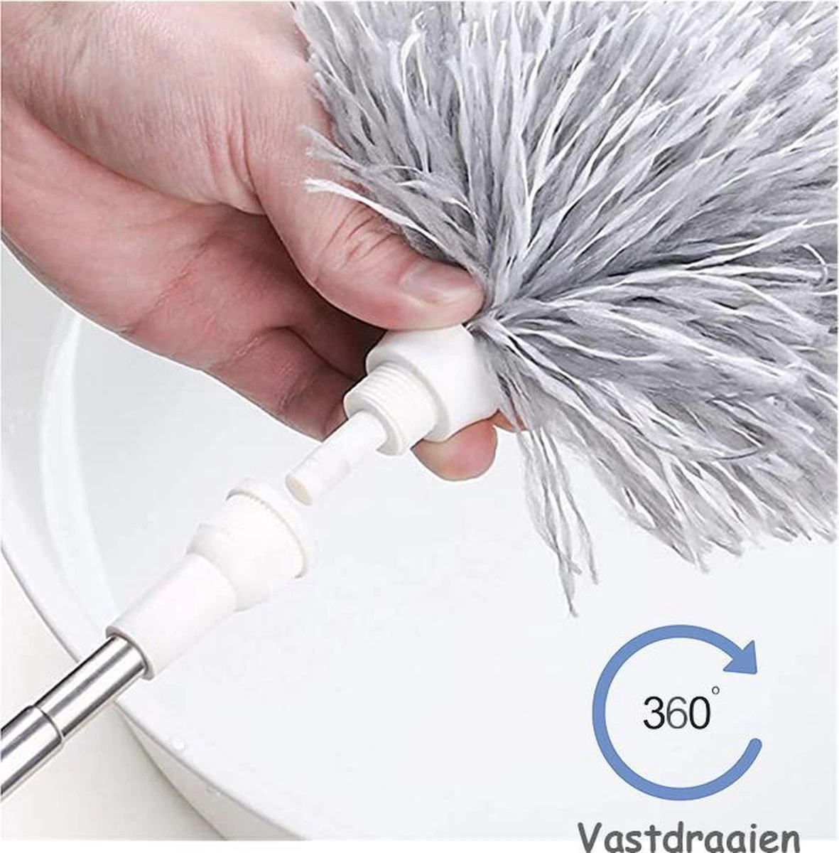 Fain® Plumeau Met Telescoopsteel – Grijs – 80 Tot 240 Cm - Uitschuifbaar – Wasbaar - Flexibel 360° Draaibaar – Duster - Microvezel Ragebol 13 Fain® Plumeau Met Telescoopsteel – Grijs – 80 Tot 240 Cm - Uitschuifbaar – Wasbaar - Flexibel 360° Draaibaar – Duster - Microvezel Ragebol - Afbeelding 11