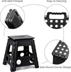 Buxibo - Kruk - Krukje - Keukentrap - Keukentrapje - Opvouwbaar Trapje - Keuken/Badkamer/Schuur Trapje - 29 X 24 X 40cm -Huishoudelijke Artikelen Winkel 1187x1200 2