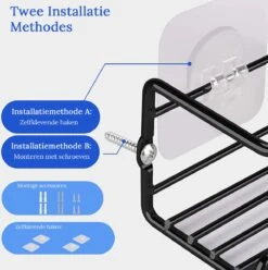 Merkloos Friendly Kitchen - Zwart Ophangbaar Kruidenrek - Modern Strak Kruidenrekje - Staal -Huishoudelijke Artikelen Winkel 1194x1200 9