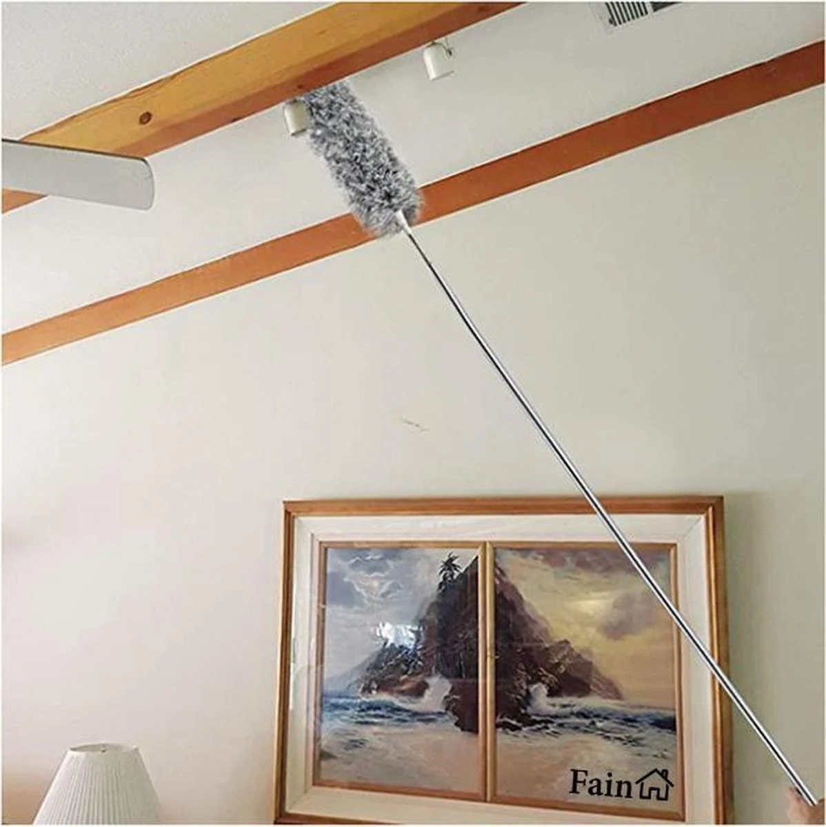 Fain® Plumeau Met Telescoopsteel – Grijs – 80 Tot 240 Cm - Uitschuifbaar – Wasbaar - Flexibel 360° Draaibaar – Duster - Microvezel Ragebol 6 Fain® Plumeau Met Telescoopsteel – Grijs – 80 Tot 240 Cm - Uitschuifbaar – Wasbaar - Flexibel 360° Draaibaar – Duster - Microvezel Ragebol - Afbeelding 4