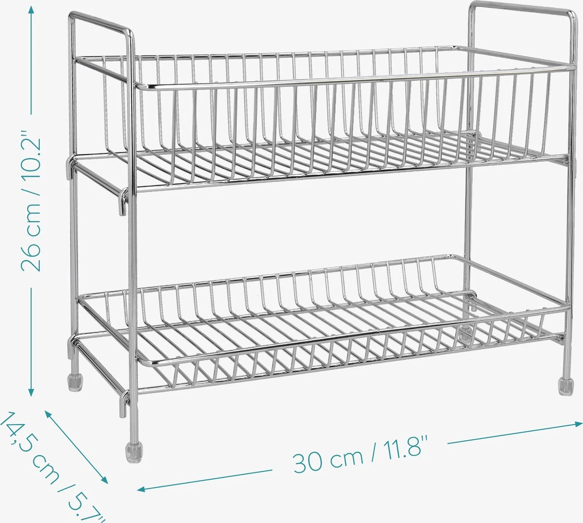Navaris Stalen Kruidenrekje 2 Laags - Kruidenrek Staand - Rek Voor Kruidenpotjes En Glaasjes - Multifunctionele Organizer Voor Keuken En Badkamer 10 Navaris Stalen Kruidenrekje 2 Laags - Kruidenrek Staand - Rek Voor Kruidenpotjes En Glaasjes - Multifunctionele Organizer Voor Keuken En Badkamer - Afbeelding 8