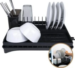 Baulk® - Afdruiprek - Afdruiprek Met Lekbak - Afwas - Droogrek Afwas - RVS - Bestekbak - Modern -Huishoudelijke Artikelen Winkel 1200x1084 2