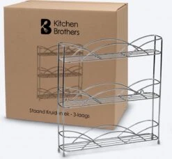 KitchenBrothers Kruidenrek - Staand - Voor 21 Potjes - 3 Laags - Chroom 13 KitchenBrothers Kruidenrek - Staand - Voor 21 Potjes - 3 Laags - Chroom -Huishoudelijke Artikelen Winkel 1200x1106 3