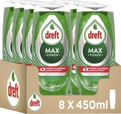 Dreft MaxPower - Vloeibaar Afwasmiddel - Voordeelverpakking 8 X 450 Ml -Huishoudelijke Artikelen Winkel 1200x1124 1