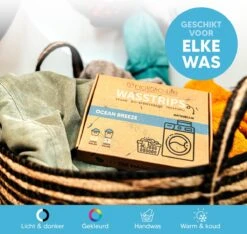Wasmiddeldoekjes - Ocean Breeze Wasstrips 64 Wasbeurten – Wasmiddel Wasdoekjes - Natuurlijke Wasverzachter – Vegan – Zero Waste -Huishoudelijke Artikelen Winkel 1200x1135 2