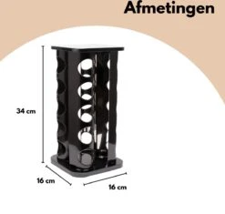 Pazzo Goods - Kruidenrek Staand - Kruidenrek Met Potjes - Zwart - RVS - Kruidenrek Draaibaar - 20 Kruidenpotjes - Inclusief Stickers & Stift - Kruiden Carrousel 15 Pazzo Goods - Kruidenrek Staand - Kruidenrek Met Potjes - Zwart - RVS - Kruidenrek Draaibaar - 20 Kruidenpotjes - Inclusief Stickers & Stift - Kruiden Carrousel -Huishoudelijke Artikelen Winkel 1200x1144 2