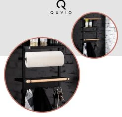 QUVIO Keukenrekje Van Metaal Magnetisch - Kruidenrek - Keuken Opbergrek Voor Kruiden, Handdoeken En Opscheplepels - Zwart -Huishoudelijke Artikelen Winkel 1200x1150 3