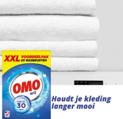 Omo Wit XXL Waspoeder 80 Wasbeurten -Huishoudelijke Artikelen Winkel 1200x1165 2