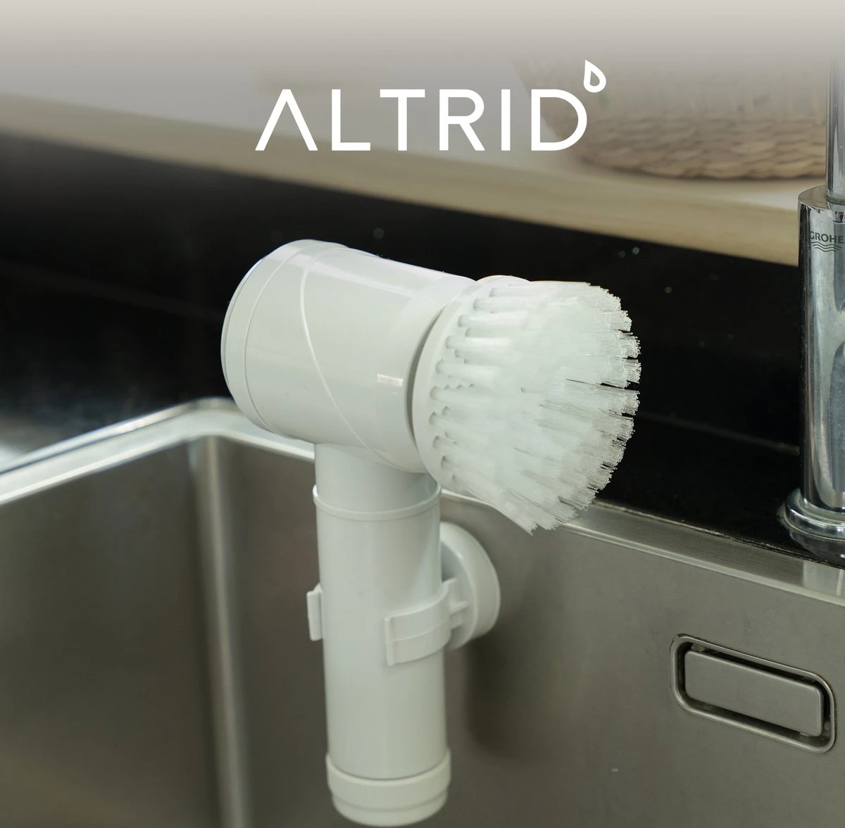 Altrid Elektrische Schoonmaakborstel - Oplaadbaar - Verbeterde Versie - 3 Opzetstukken - Poetsmachine - Handborstel - Schrobborstel - Schrobber - Reinigingsborstel - Schoonmaakmiddelen 5 Altrid Elektrische Schoonmaakborstel - Oplaadbaar - Verbeterde Versie - 3 Opzetstukken - Poetsmachine - Handborstel - Schrobborstel - Schrobber - Reinigingsborstel - Schoonmaakmiddelen - Afbeelding 3