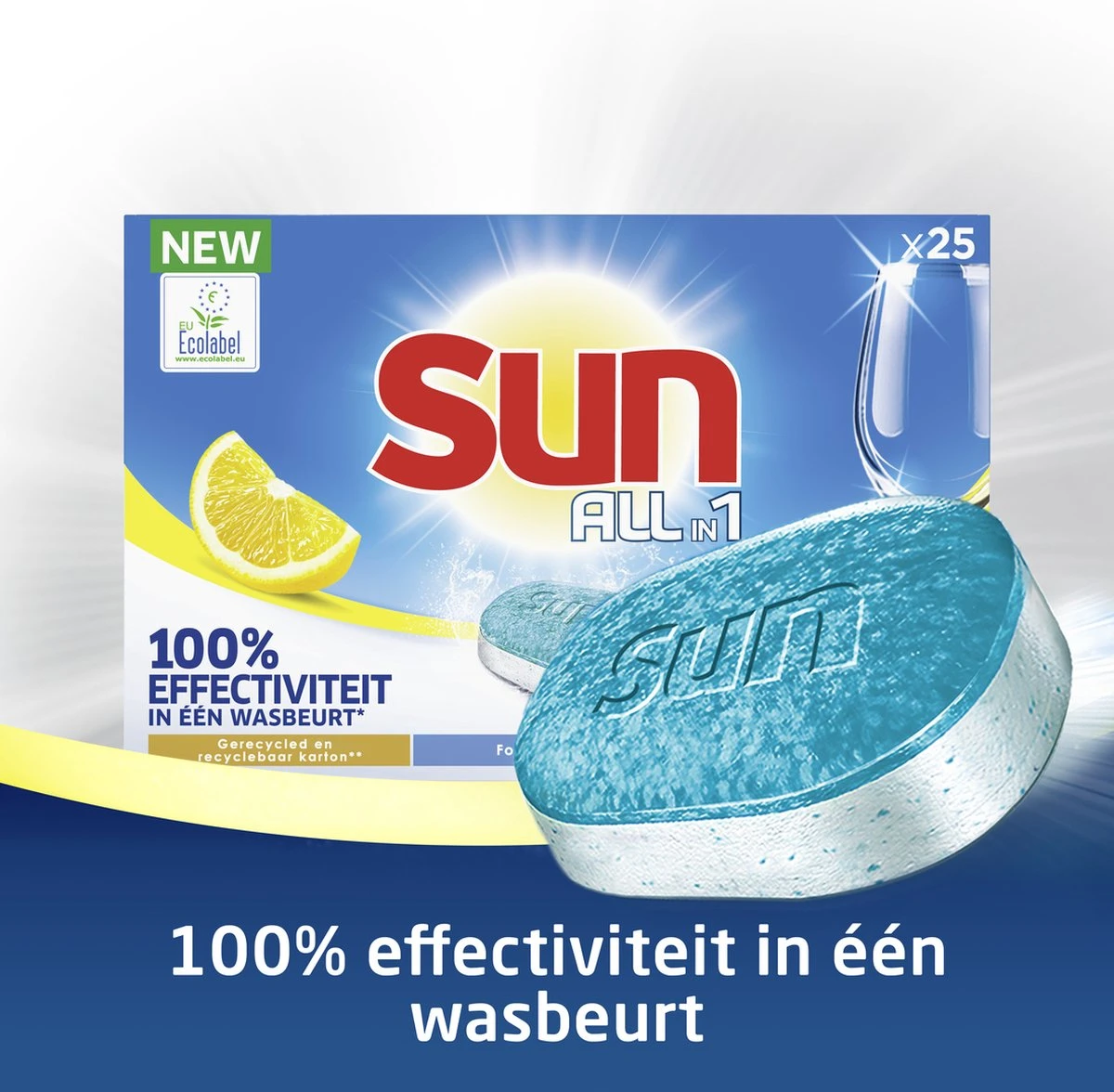 SUN® Sun All-In-1 Citroen Vaatwastabletten - 7 X 24 Tabletten - Voordeelverpakking 11 SUN® Sun All-In-1 Citroen Vaatwastabletten - 7 X 24 Tabletten - Voordeelverpakking - Afbeelding 9