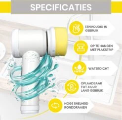 Lenga Elektrische Schoonmaakborstel - 5 In 1 Borstel - Oplaadbaar - Wasborstel - Schoonmaakmiddelen - Schrobborstels -Huishoudelijke Artikelen Winkel 1200x1179 1