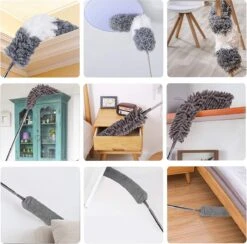 ForDig 7-Delige Plumeau Set - Duster Met Telescoopsteel Uitschuifbaar Tot 250 Cm - Inclusief Ragebol / Voegenborstel / Microvezel Doek / Chenille Borstel - Wasbaar - 360 Graden Draaibaar -Huishoudelijke Artikelen Winkel 1200x1184 12