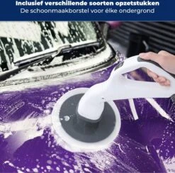 B-care Elektrische Schoonmaakborstel - 4 Opzetstukken - Wasborstel - Poetsmachine - Schrobborstel - Handborstel - Werkborstel - Schrobber - Boorborstel - Schoonmaakmiddelen - Reinigingsborstel -Huishoudelijke Artikelen Winkel 1200x1184 9