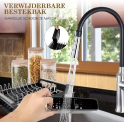 MIRI Afdruiprek – Afwasrek – Uitschuifbaar – Met Lekbak In Gootsteen – Afwas – Roestvrij Staal – Zwart -Huishoudelijke Artikelen Winkel 1200x1185 4