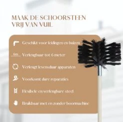 Waay Lifestyle Schoorsteenveegset - Schoorsteenborstel 6 Meter - Schoorsteenreiniger - Schrobborstels - Schoorsteenveger - Flexibele Steel - Geschikt Voor Boormachine - Wit -Huishoudelijke Artikelen Winkel 1200x1191 4