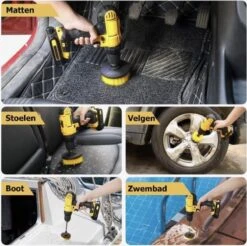 Merkloos 4-delige Borstelset Voor Boormachine - Inclusief Verlengstuk - Opzetborstels - Schrobborstel - Schuurborstel - Schoonmaakborstel - Tapijtreiniger - Brush - Geel - Gratis Verzending -Huishoudelijke Artikelen Winkel 1200x1195 5