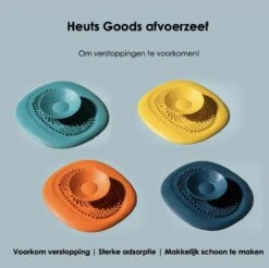 Heuts Goods - Gootsteenzeef - Gootsteenstop - Afvoerzeef - Afvoerstop - Spoelbal - Bad - Douchebak - Keuken - Wasbak - Badkuip - Siliconen - Donkerblauw -Huishoudelijke Artikelen Winkel 1200x1196 9