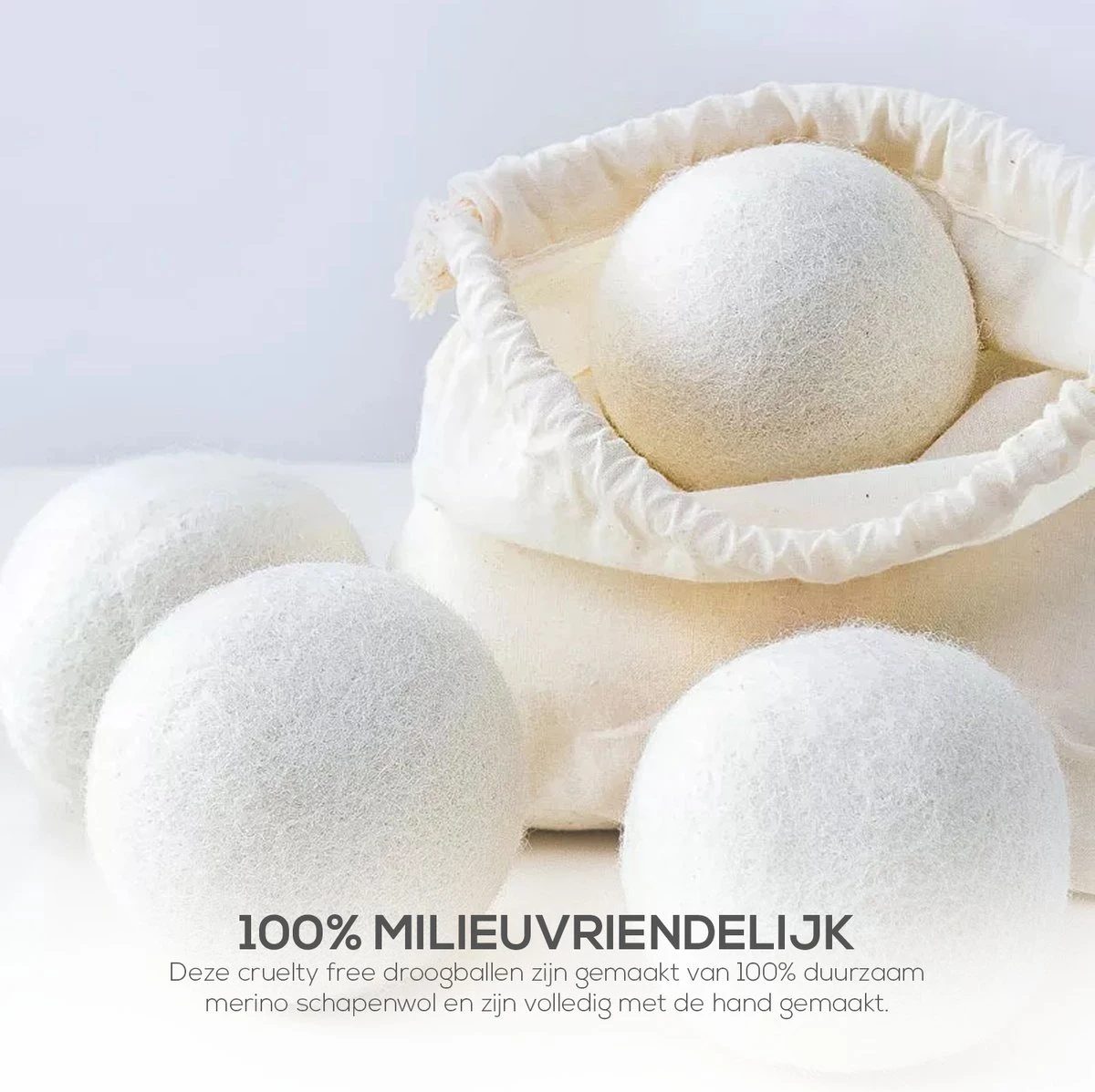 Merino Wollen Drogerballen XL - 10 Stuks - Herbruikbare Wasballen - Natuurlijke Wasverzachter - Wasbollen - Dryer Balls - Duurzame Nieuw-Zeelandse Droogballen 6 Merino Wollen Drogerballen XL - 10 Stuks - Herbruikbare Wasballen - Natuurlijke Wasverzachter - Wasbollen - Dryer Balls - Duurzame Nieuw-Zeelandse Droogballen - Afbeelding 4