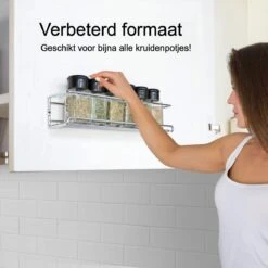 Kruidenrek Ophangbaar Kruidenpotjes Wandrek Organizer Keuken Accessoires - Geschikt Voor Bijna Alle Kruidenpotjes -Huishoudelijke Artikelen Winkel 1200x1200 1035