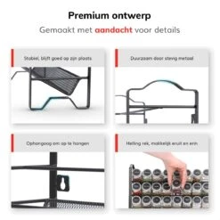 Deleca Kruidenrek Organizer Met 24 Kruidenpotjes - Vierkant - Strooideksel & Labels - Ophangbaar Of Staand - Industrieel / Zwart 26 Deleca Kruidenrek Organizer Met 24 Kruidenpotjes - Vierkant - Strooideksel & Labels - Ophangbaar Of Staand - Industrieel / Zwart -Huishoudelijke Artikelen Winkel 1200x1200 1074