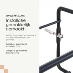 Noswo Kruidenrek Ophangbaar - Voor 24 Kruidenpotjes - 4 Stuks - Keukenrek Hangend - RVS - Zwart -Huishoudelijke Artikelen Winkel 1200x1200 1080