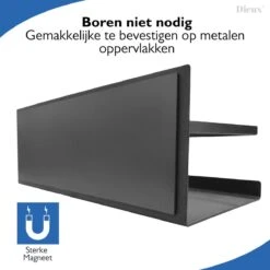 Dieux® - Magnetisch Kruidenrek - Ophangbaar Opbergrek - Keukenrek - Complete Set - Aanrecht Organiser - Badkamerrek - Wandrek - Staal - Zwart - Pasen -Huishoudelijke Artikelen Winkel 1200x1200 1081