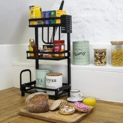 Chefs Cuisine Kruidenrek - Kruidenrek Staand - Keukenrek - Aanrecht Organiser - Bureau Organizer - Keuken Organizers - Roestvrij Staal -Huishoudelijke Artikelen Winkel 1200x1200 1089