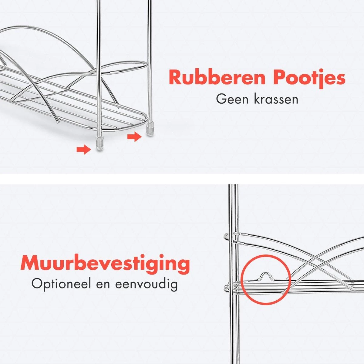 KitchenBrothers Kruidenrek - Staand - Voor 21 Potjes - 3 Laags - Chroom 5 KitchenBrothers Kruidenrek - Staand - Voor 21 Potjes - 3 Laags - Chroom - Afbeelding 3