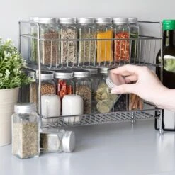 Navaris Stalen Kruidenrekje 2 Laags - Kruidenrek Staand - Rek Voor Kruidenpotjes En Glaasjes - Multifunctionele Organizer Voor Keuken En Badkamer 18 Navaris Stalen Kruidenrekje 2 Laags - Kruidenrek Staand - Rek Voor Kruidenpotjes En Glaasjes - Multifunctionele Organizer Voor Keuken En Badkamer -Huishoudelijke Artikelen Winkel 1200x1200 1162