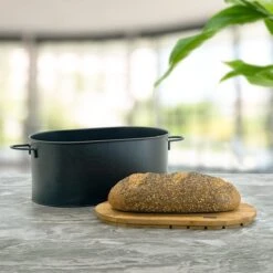 Broodtrommel Met Snijplank - Broodbox - Brood Bewaren - Zwart -Huishoudelijke Artikelen Winkel 1200x1200 1204