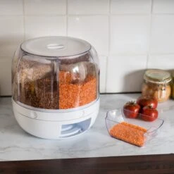 Roterende Voedsel Dispenser - 6 Vakken - Met Doseerschep - BPA Vrij - Handig -Huishoudelijke Artikelen Winkel 1200x1200 1210