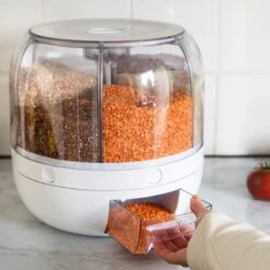 Roterende Voedsel Dispenser - 6 Vakken - Met Doseerschep - BPA Vrij - Handig -Huishoudelijke Artikelen Winkel 1200x1200 1211