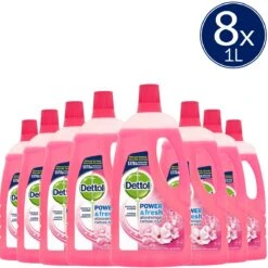 Dettol - Power & Fresh - Allesreiniger - Kersenbloesem - 8 X 1 Liter