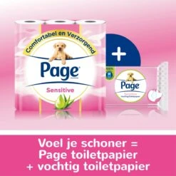 Page Vochtig Toiletpapier - 6 X 74 Stuks - Sensitive Maxi Vochtig Wc Papier - Voordeelverpakking -Huishoudelijke Artikelen Winkel 1200x1200 370