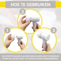 Lenga Elektrische Schoonmaakborstel - 5 In 1 Borstel - Oplaadbaar - Wasborstel - Schoonmaakmiddelen - Schrobborstels -Huishoudelijke Artikelen Winkel 1200x1200 406