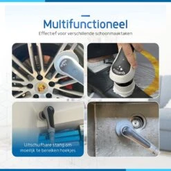 Qualitics Elektrische Schoonmaakborstel - Roterende Polijstmachine - Schrobborstel - Poetsmachine - Vloerreiniger Met 10 Opzetstukken -Huishoudelijke Artikelen Winkel 1200x1200 412