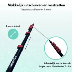 Cleanlix Telescoopsteel Met Borstel - Met Waterdoorvoer - Telescopische Wasborstel - Ramenwassen - Uitschuifbaar Tot 9 Meter -Huishoudelijke Artikelen Winkel 1200x1200 432
