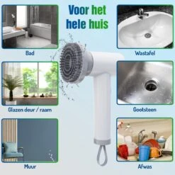 Elektrische Schoonmaakborstel - Schrobborstel - Handborstel - Schuurborstel - Schrobber - Badkamer - Toilet - Keuken 13 Elektrische Schoonmaakborstel - Schrobborstel - Handborstel - Schuurborstel - Schrobber - Badkamer - Toilet - Keuken -Huishoudelijke Artikelen Winkel 1200x1200 503