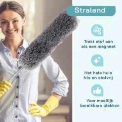 ForDig 7-Delige Plumeau Set - Duster Met Telescoopsteel Uitschuifbaar Tot 250 Cm - Inclusief Ragebol / Voegenborstel / Microvezel Doek / Chenille Borstel - Wasbaar - 360 Graden Draaibaar -Huishoudelijke Artikelen Winkel 1200x1200 618