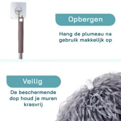 ForDig 7-Delige Plumeau Set - Duster Met Telescoopsteel Uitschuifbaar Tot 250 Cm - Inclusief Ragebol / Voegenborstel / Microvezel Doek / Chenille Borstel - Wasbaar - 360 Graden Draaibaar -Huishoudelijke Artikelen Winkel 1200x1200 620
