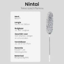 Plumeau Uitschuifbaar Tot 280cm - RVS - Telescopisch - Plumeau Met Telescoopsteel - 360° Flexibel 18 Plumeau Uitschuifbaar Tot 280cm - RVS - Telescopisch - Plumeau Met Telescoopsteel - 360° Flexibel -Huishoudelijke Artikelen Winkel 1200x1200 639