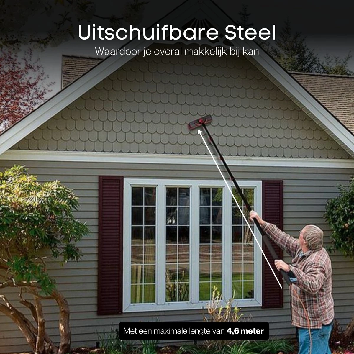 Merkloos Telescoopsteel Ramenwassen 4,6M - Met Borstel & Waterdoorvoer - Voor Ramen - Watertoevoer - Borstel 7 Merkloos Telescoopsteel Ramenwassen 4,6M - Met Borstel & Waterdoorvoer - Voor Ramen - Watertoevoer - Borstel - Afbeelding 5