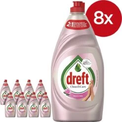 Dreft Clean & Care Rose & Satin Afwasmiddel - 8x780ml - Voordeelverpakking -Huishoudelijke Artikelen Winkel 1200x1200 706